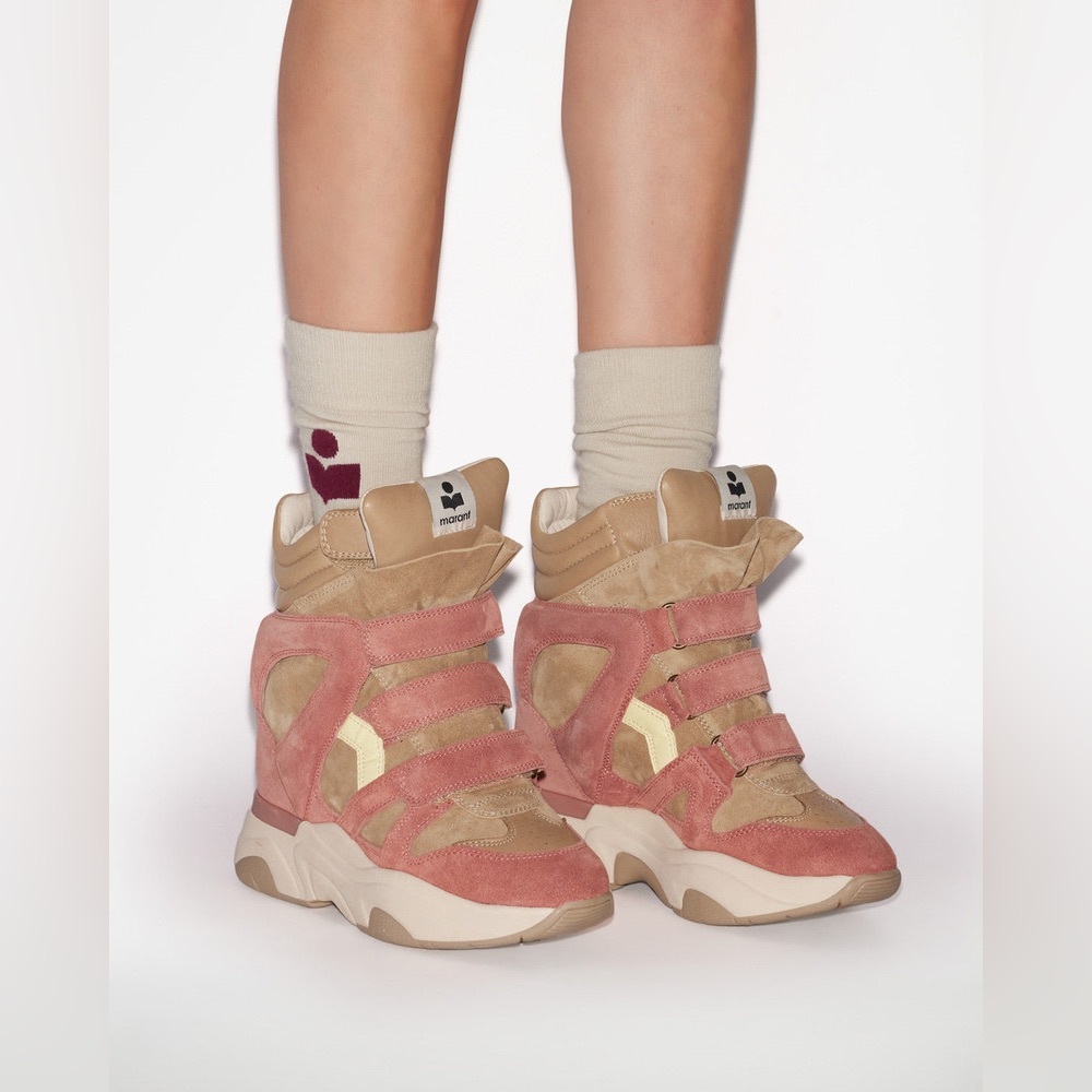Isabel Marant | Balskee Suede Wedge Platform Sneakers | Sz US 6 - Picture 3 of 9